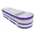 Your Colour - Wicker / Willow Imperial (Oval Shape) Coffin – Serenity White with Lavender Bands